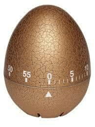 TFA 38.1033.53 EI Kuchynský časovač v tvare vajíčka, zlatý, imitácia popraskaný povrch