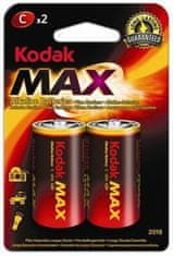 KODAK Alkaline Max alkalické batérie C 1,5V 2ks 887930952834