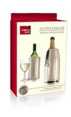 VACUVIN 3887560 Manžetové chladiče na víno a šampanské Platinum