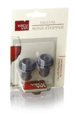 VACUVIN 08840612 2-dielna súprava zátok na vákuové uzatvorenie vína šedá