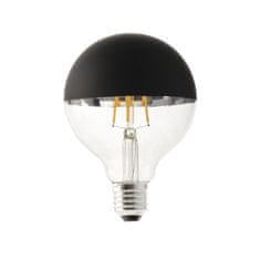 FARO Barcelona FARO LED žiarovka G95 dekoratívna čierna E27 4W 2700K DIM