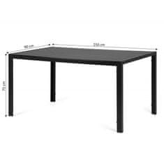 Lectus Záhradný stôl polywoodový Dizu 150 cm hnedý