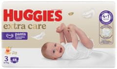 Huggies HUGGIES Nohavičky plienkové jednorazové 3 Extra Care Pants (6-11kg) 48 ks