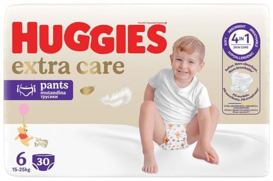 Huggies HUGGIES Nohavičky plienkové jednorazové 6 Extra Care Pants (15-25 kg) 30 ks