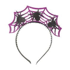 Rappa Čelenka Halloween fialová s pavúkmi