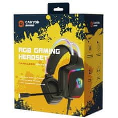 Canyon Sluchátka s mikrofonem GH-9A herní headset Darkless