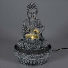 HOMESTYLING Fontána pokojová KO-795202330 s LED osvětlením 29 cm Budha