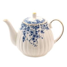 Clayre & Eef porcelánová kanvička na čaj BLUE FLOWERS BFLTE 1,1 l
