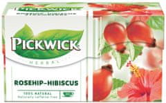 Pickwick Bylinný čaj - šípok a ibištek, 20x 2,5 g