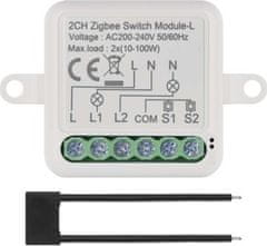 EMOS GoSmart modul spínací IP-2104SZ, ZigBee, 2-kanálový (nevyžaduje N vodič)