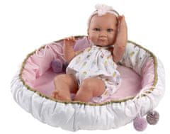 Llorens 73806 New Born holčička - realistická panenka miminko s celovinylovým tělem - 40 cm