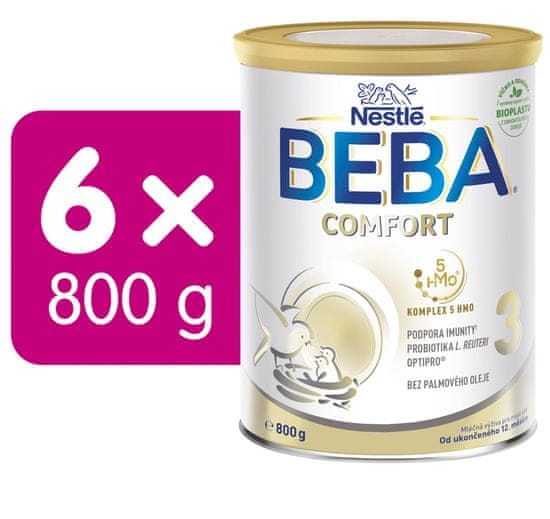 BEBA COMFORT 3 HM-O batoľacie mlieko, 6x800 g