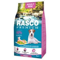 RASCO Krmivo Premium Adult Mini kura s ryžou 3kg