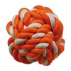 Dog Fantasy Hračka lopta bavlnená oranžovo-biela 12,5cm