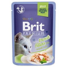 Brit Kapsička Premium Cat Delicate sleď, filety v želé 85g