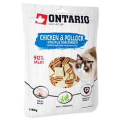 Ontario Pochúťka kura a treska, dvojitý sendvič 50g