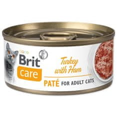 Brit Konzerva Care Cat morka s ryžou, päté 70g