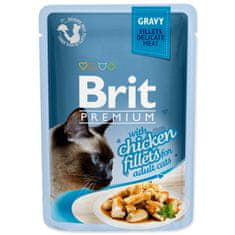 Brit Kapsička Premium Cat kuracie, filety v omáčke 85g