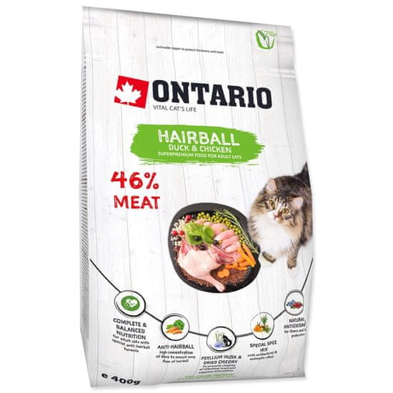 Ontario Krmivo Cat Hairball 0,4kg