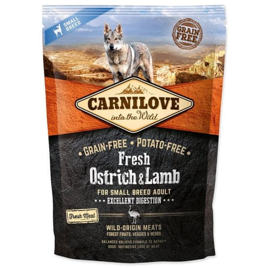 Carnilove Krmivo Dog Small Breed Fresh Ostrich & Lamb 1,5kg