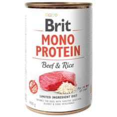 Brit Konzerva Mono Protein hovädzie s ryžou 400g
