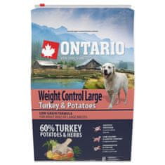 Ontario Krmivo Large Weight Control Turkey & Potatoes 2,25kg