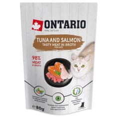 Ontario Kapsička tuniak a losos vo vývare 80g
