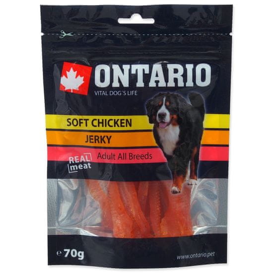 Ontario Pochúťka kura, mäkké prúžky 70g