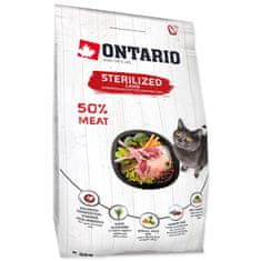 Ontario Krmivo Cat Sterilised Lamb 2kg