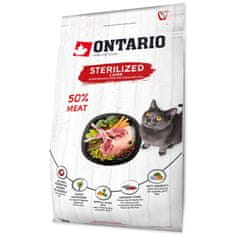 Ontario Krmivo Cat Sterilised Lamb 2kg