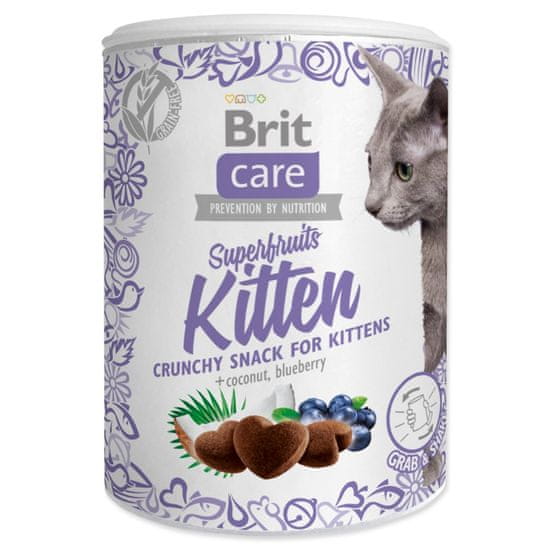 Brit Pochúťka Care Cat Snack Superfruits Kitten 100g