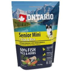 Ontario Krmivo Senior Mini Fish & Rice 0,75kg
