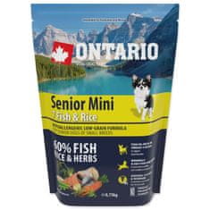 Ontario Krmivo Senior Mini Fish & Rice 0,75kg