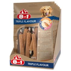 8in1 Pochúťka Triple Flavour rebierko žuvacie 6ks