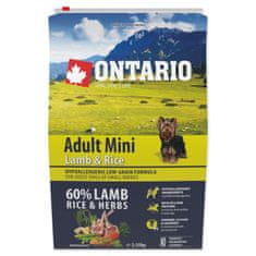 Ontario Krmivo Adult Mini Lamb & Rice 2,25kg