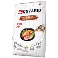 Ontario Krmivo Cat Sterilised 7+ Senior 2kg