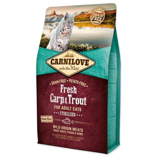 Carnilove Krmivo Cat Fresh Sterilized Carp & Trout 2kg