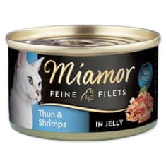 Miamor Konzerva Feine Filets Adult tuniak s krevetami v želé 100g