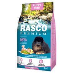 RASCO Krmivo Premium Puppy Mini kura s ryžou 3kg