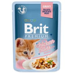 Brit Kapsička Premium Cat Kitten kura, filety v omáčke 85g