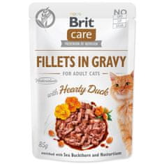 Brit Kapsička Care Cat kačica, filety v omáčke 85g
