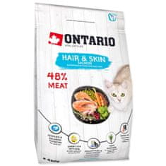 Ontario Krmivo Cat Hair & Skin 0,4kg