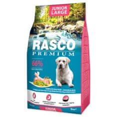 RASCO Krmivo Premium Junior Large kura s ryžou 3kg