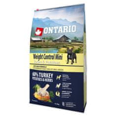 Ontario Krmivo Mini Weight Control Turkey & Potatoes 6,5kg