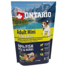 Ontario Krmivo Adult Mini Fish & Rice 0,75kg