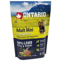 Ontario Krmivo Adult Mini Lamb & Rice 0,75kg