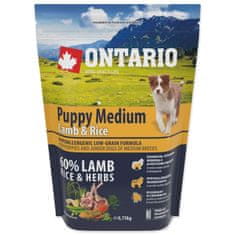 Ontario Krmivo Puppy Medium Lamb & Rice 0,75kg