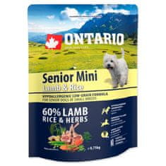 Ontario Krmivo Senior Mini Lamb & Rice 0,75kg