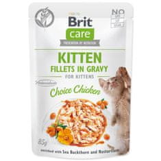 Brit BCC Kitten. Fillets in Gravy Choice Chicken 85 g
