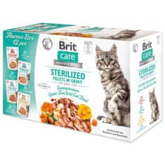 Brit Kapsička Care Cat Flavour box Sterilized filety v omáčke Multi 12x85g
